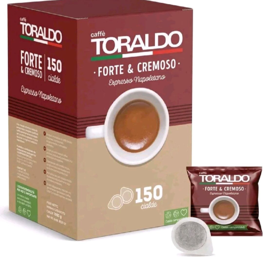 🧡 TORALDO  caffè espresso napoletano forte e cremoso - 150 Cialde 