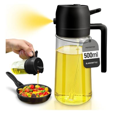🧡 Spruzzino Olio 500ml 2 in 1, Dosatore Bottiglia 