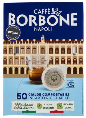 🧡 Caffè Borbone Miscela Decisa Cialde Compostabili 50 x 7,2g