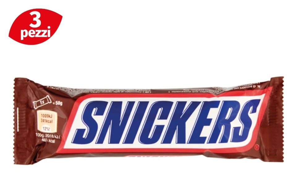 🧡 SNICKERS 50g - 3Pz