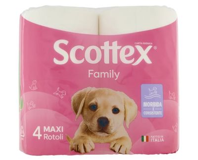🧡 SCOTTEX carta igienica family 4 rotoli *aquistabili max 3 Pz