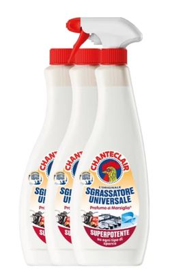 🧡 Chanteclair - Sgrassatore Universale, Superpotente, Profumo di Marsiglia, Formula Originale - 1 Spray + 2 Ricariche da 700 ml