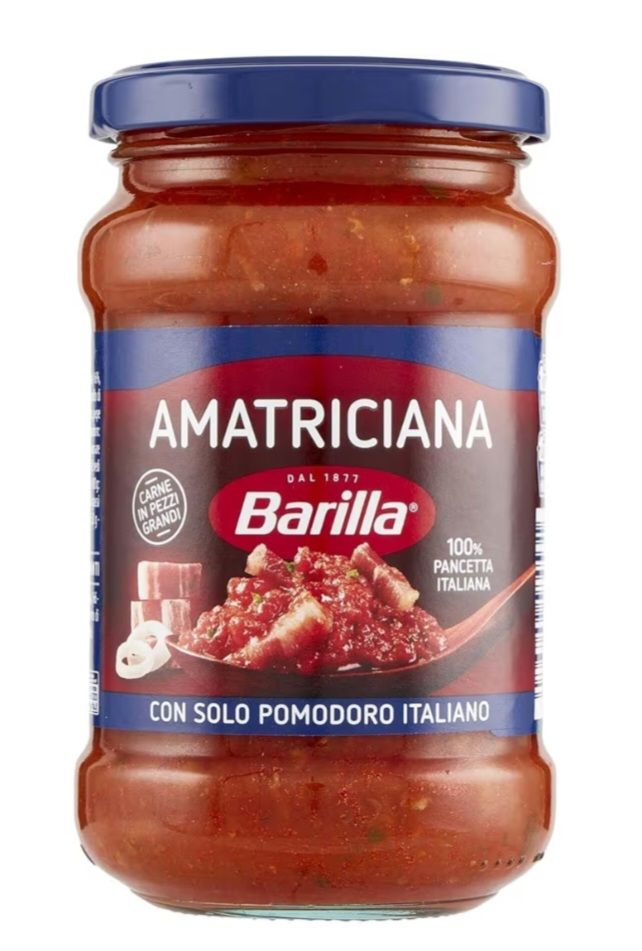 🧡 Barilla Sugo all'Amatriciana, Salsa Pronta al Pomodoro con Pancetta, Cipolla e Peperoncino, Sugo Pronto, Confezione da 300g