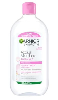 🧡 Garnier SkinActive Acqua Micellare Tutto in 1, Per Pelli Sensibili, 100% del Trucco Rimosso 400ml