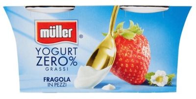 🧡 Muller Yogurt Zero% Grassi Fragola in Pezzi 2 x 125g