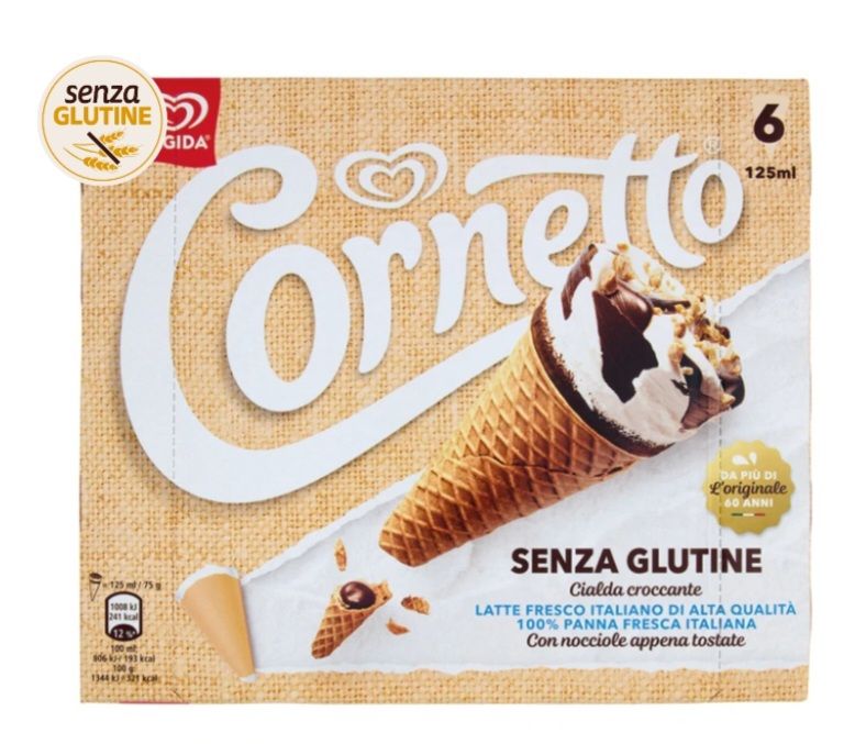 🧡 ALGIDA  cornetto senza glutine 450g