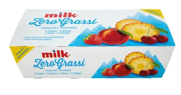 🧡 MILK  yogurt alla frutta magro 125 g x 8