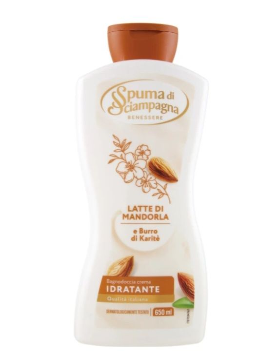 SPUMA DI SCIAMPAGNA  bagnodoccia Latte di Mandorla 650ml