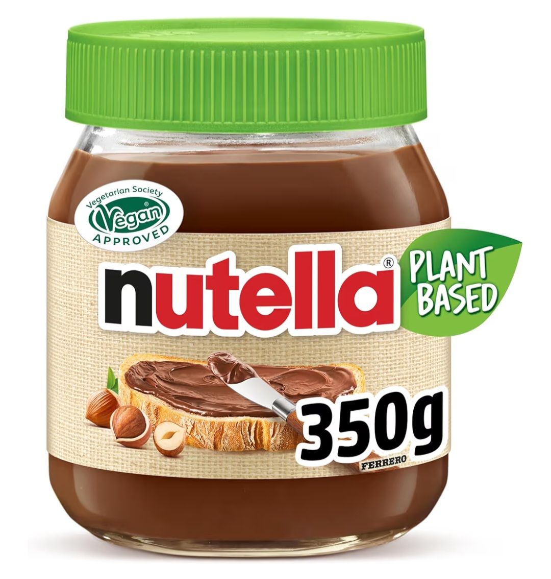 🧡 Nutella Plant-Based - Crema Spalmabile alle Nocciole e Cacao, Senza Lattosio e Senza Glutine 350g 