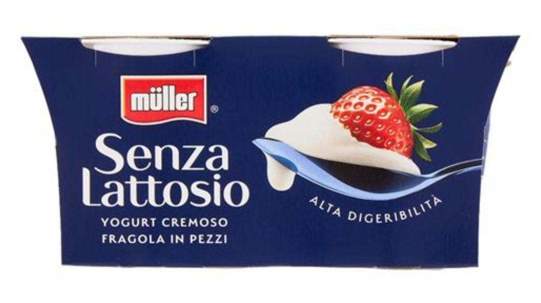 🧡 Muller Senza Lattosio Yogurt Cremoso Fragola in Pezzi 2 x 125g