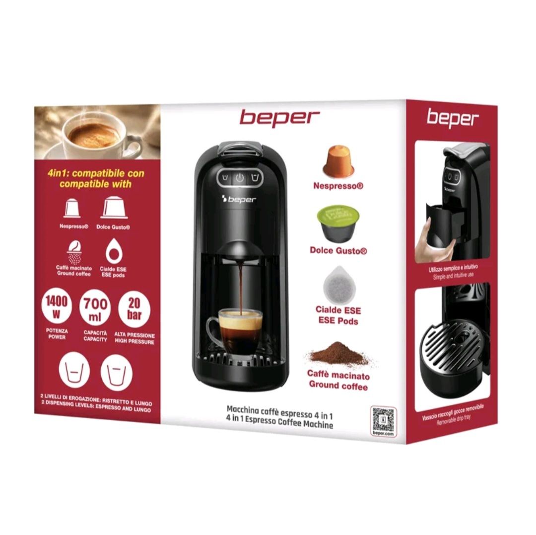 🧡 BEPER Macchina Caffè espresso 4 in 1