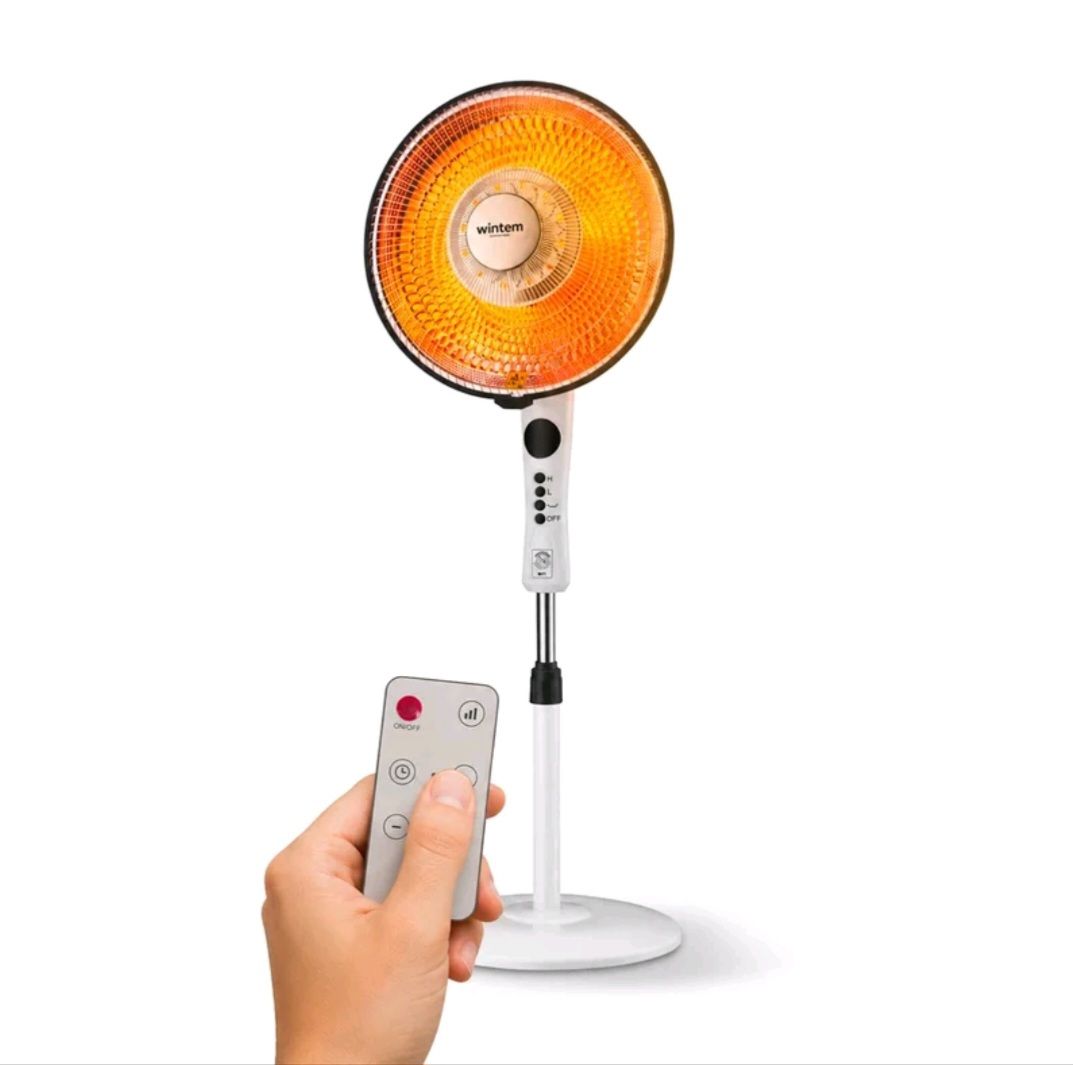🧡 Stufa a Parabola 1100W al carbonio con Telecomando e Timer