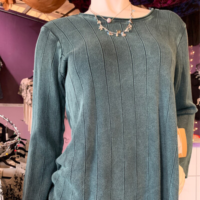 Round Neck Green Sweater Small