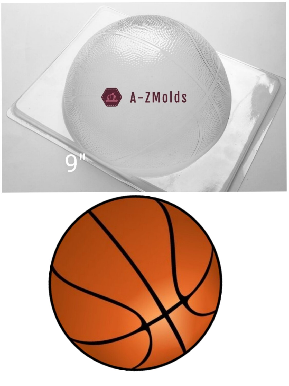 Breakable basketball 2 mold 