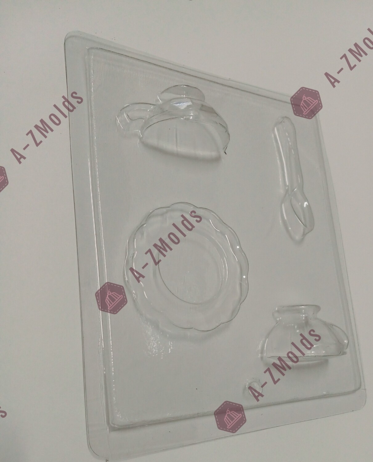 Tea set mold , cup, spoon, plate collection 