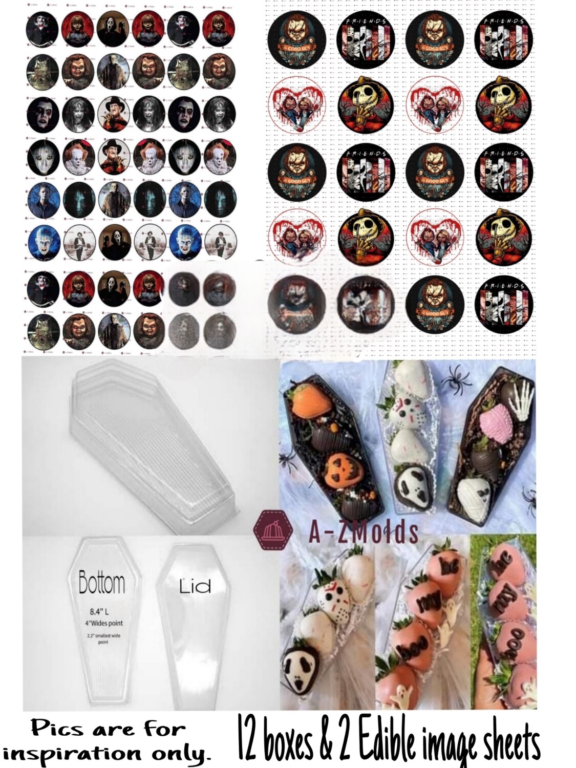 Horror package coffin clear boxes, containers.