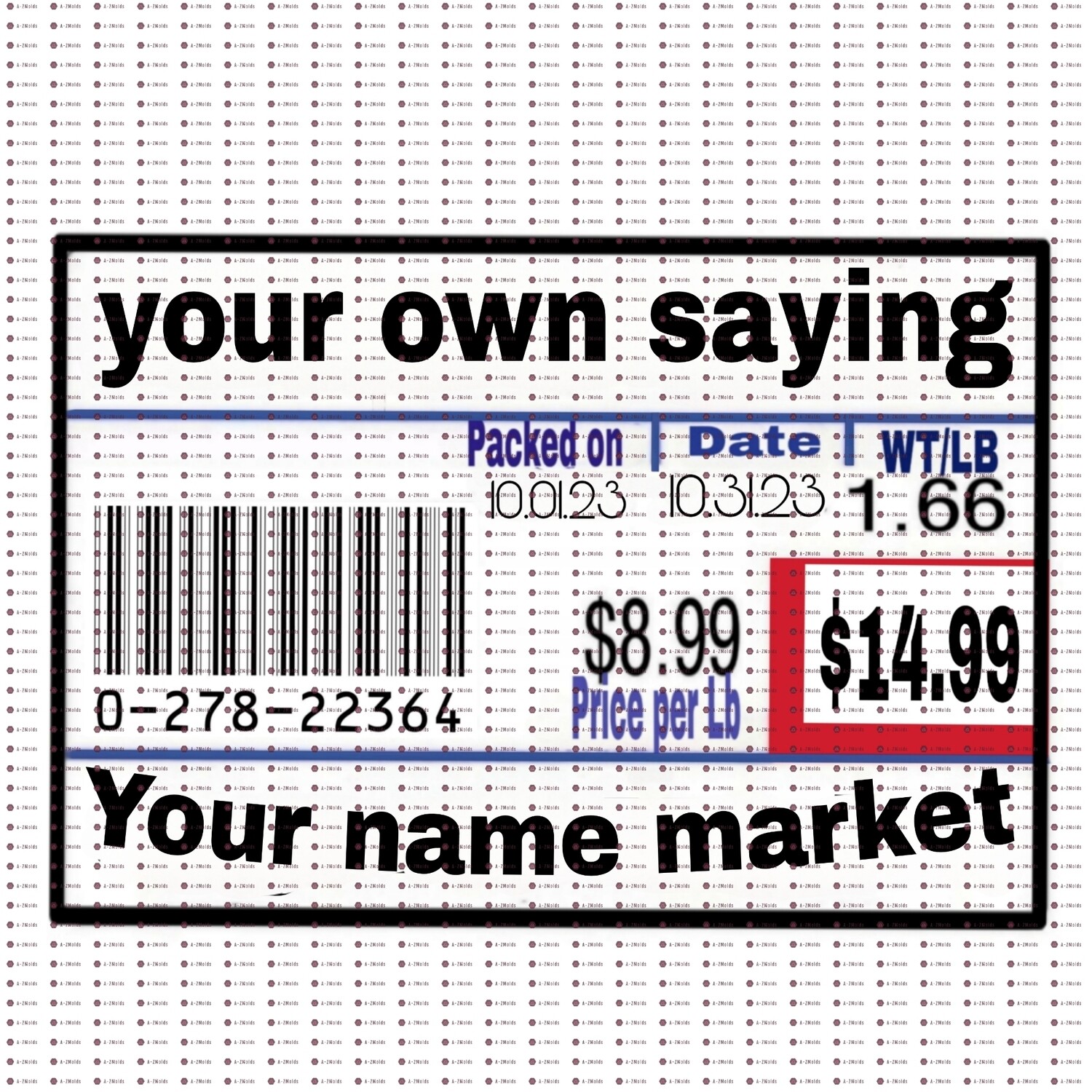 Personalized meat Halloween labels