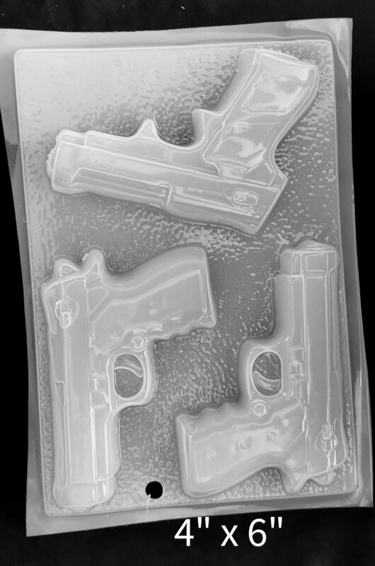 Pistol, gun mold 3 Cavity