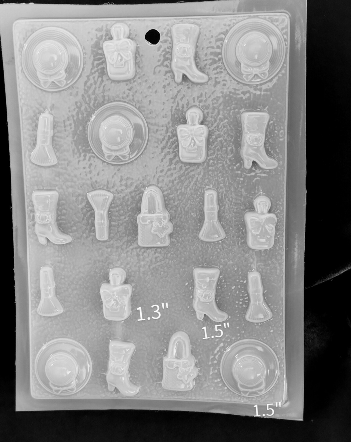 Women gadget, perfume, hat, make up boots mold