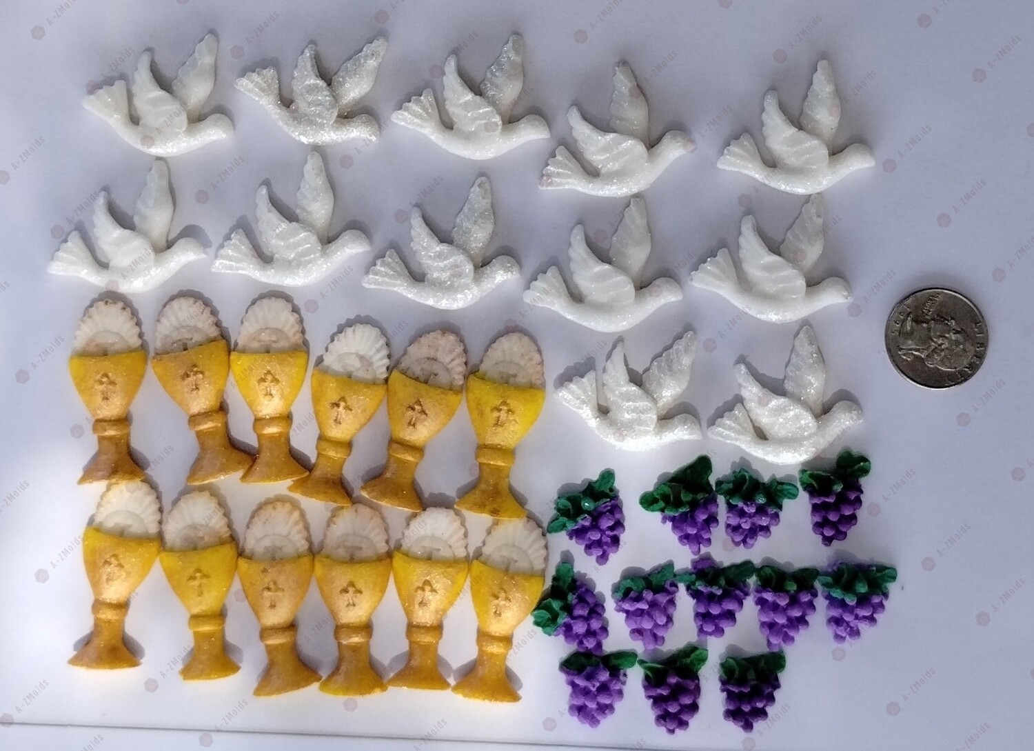 religious Fondant/ candy Figures, first communion toppers 