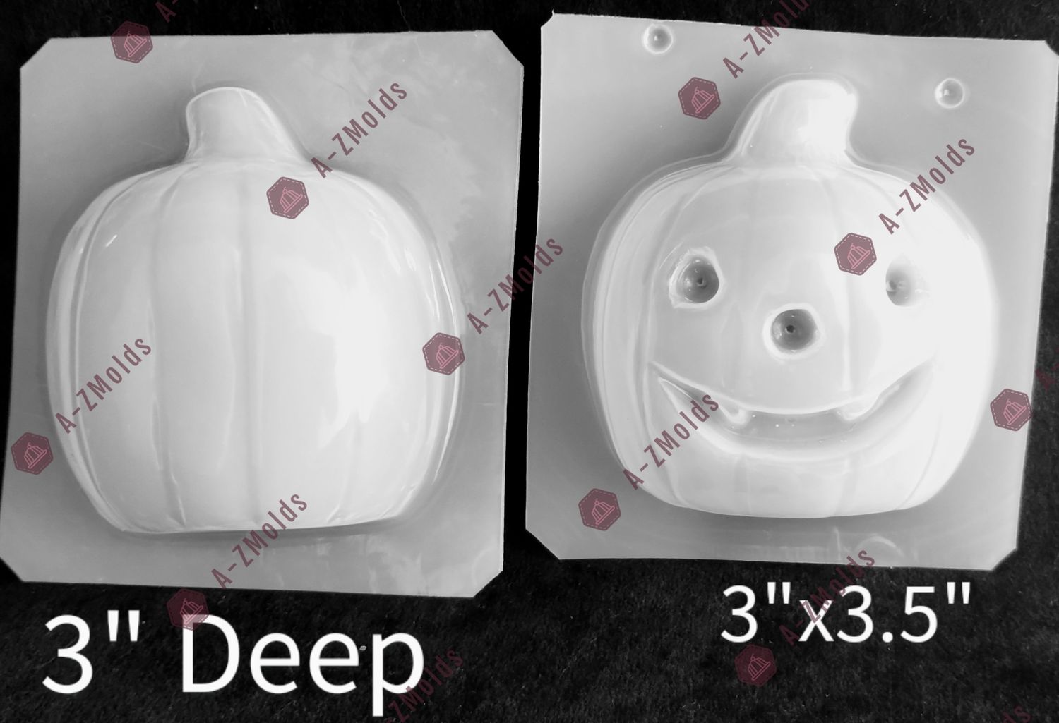 Whole pumpkin 3D mold 2 PC
