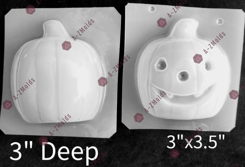 Whole pumpkin 3D mold 2 PC