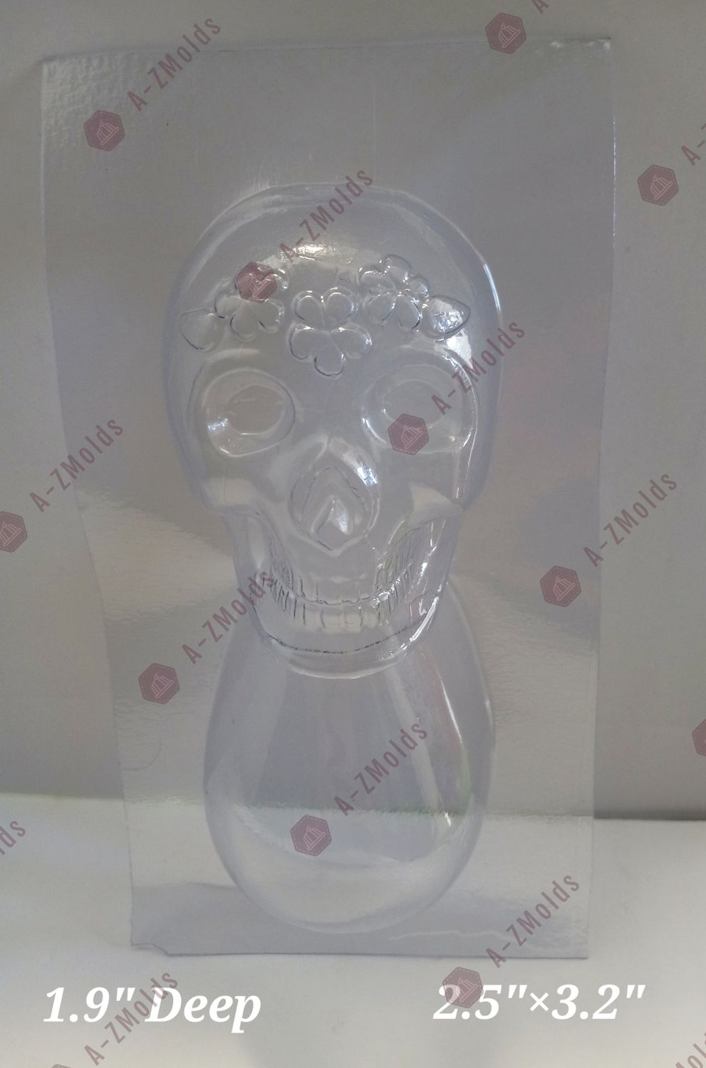 Dis de muertos chocolate 3D skull 2 PC mold