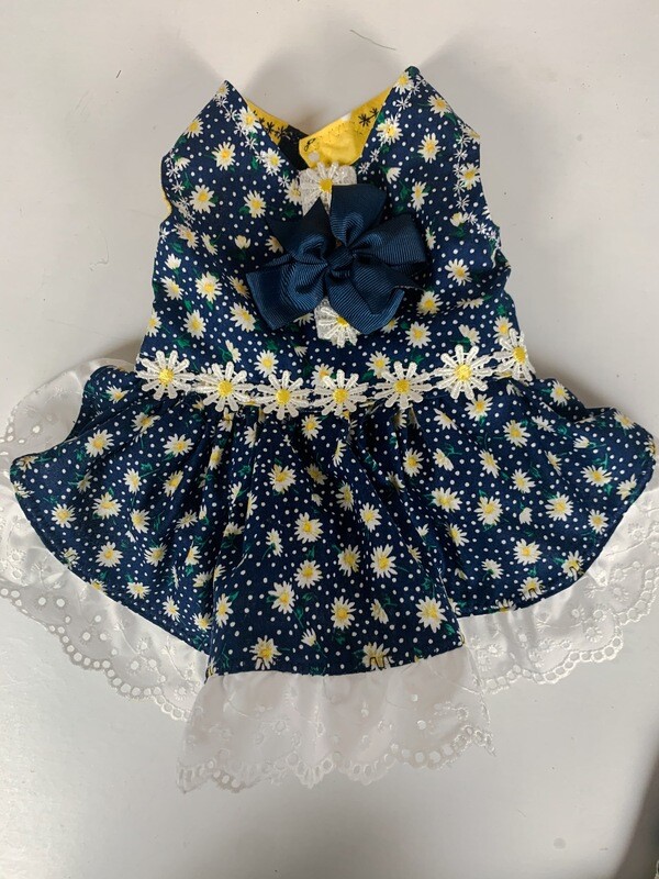 Navy Daisy Dress