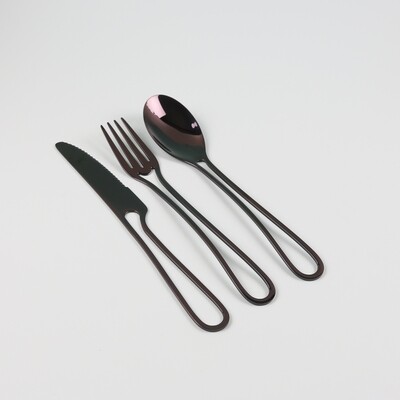 Large Cutlery  1 set - Black