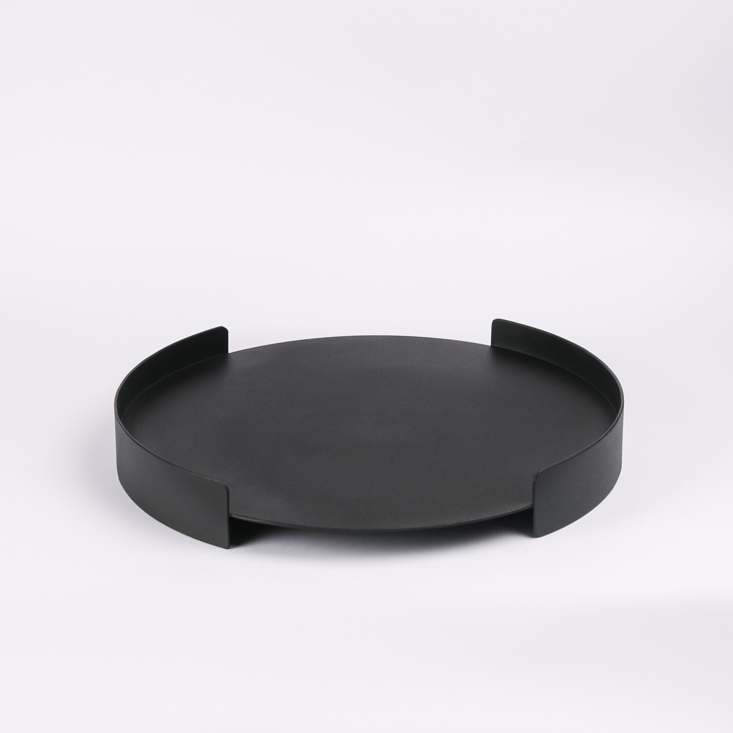 Round Tray - Iron - Black