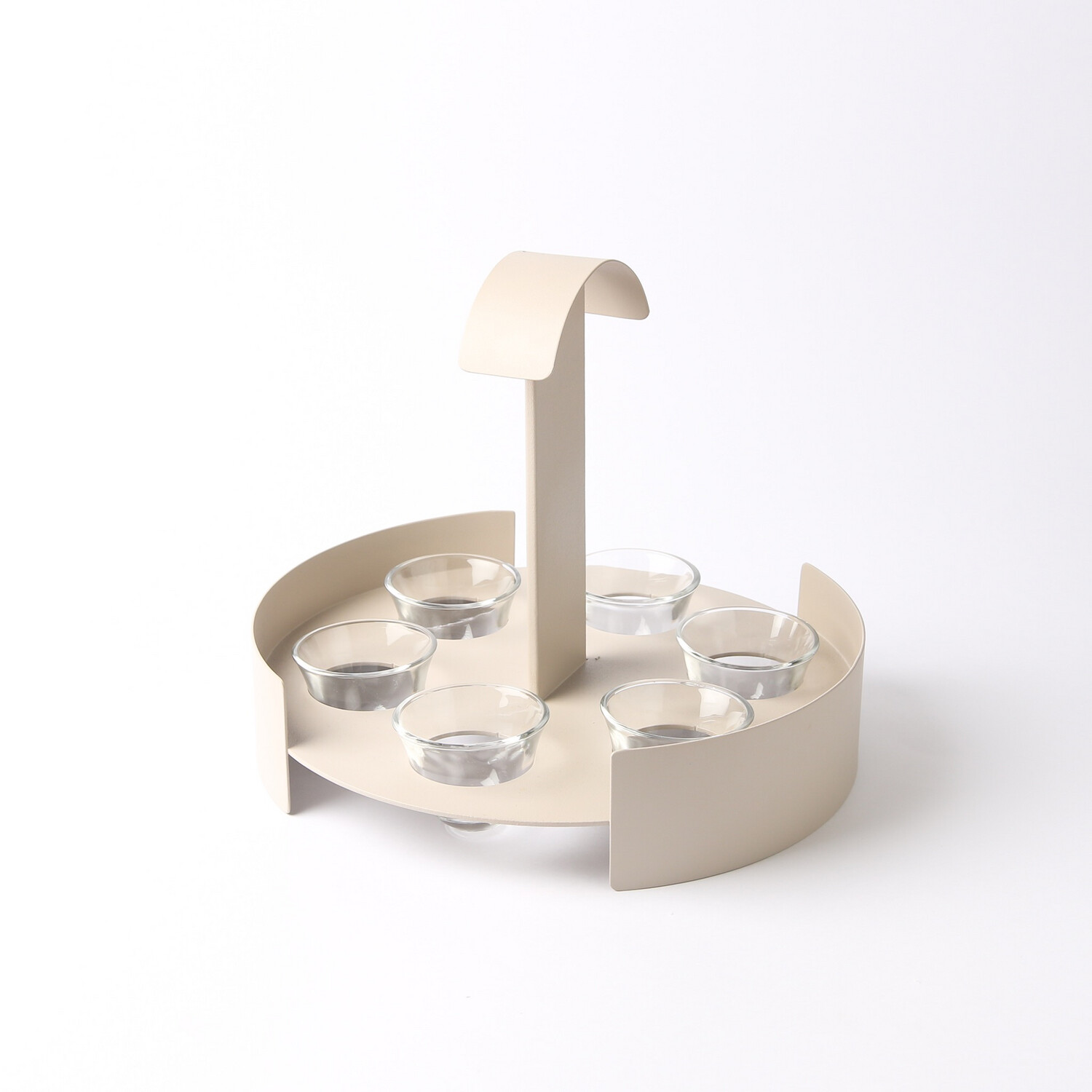 Coffee Cups Stand - Iron - Beige