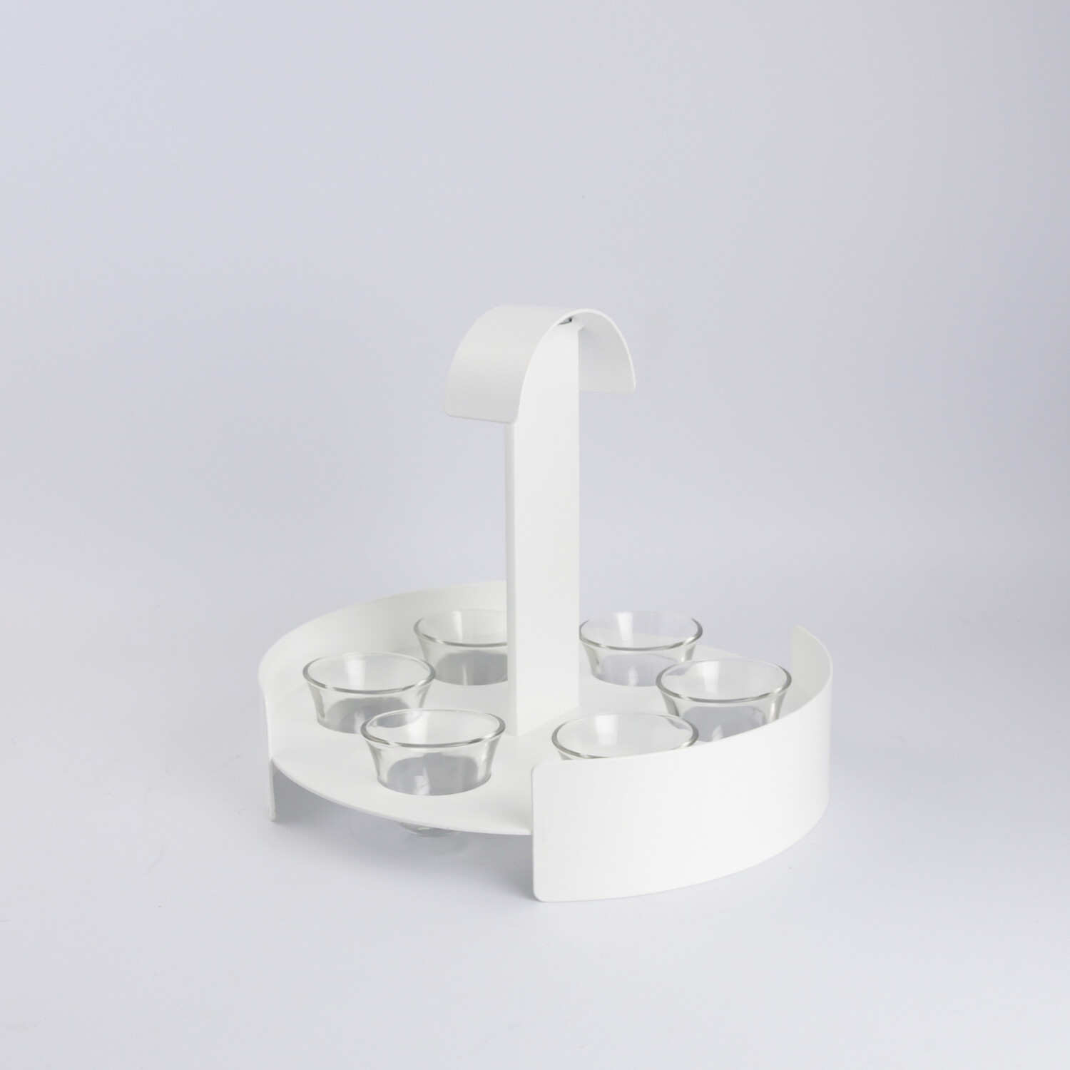 Coffee Cups Stand - Iron - White