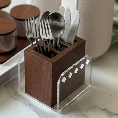Cutlery Stand - Brown
