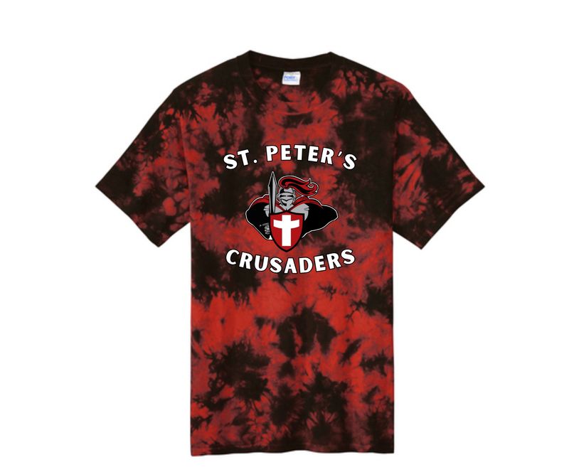 Crystal Tie-Dye Black/Red  T-Shirt