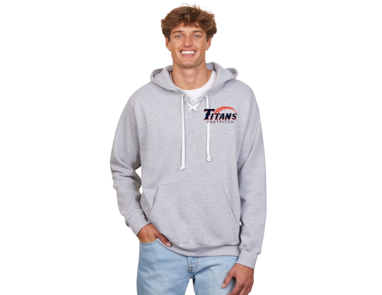 HEAVYWEIGHT LACE UP PULLOVER HOODIE