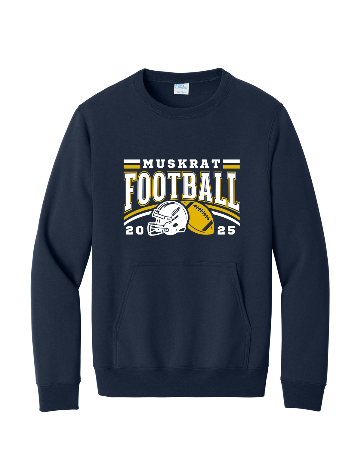 Football Graphics Crewneck Sweatshirt w/pocket