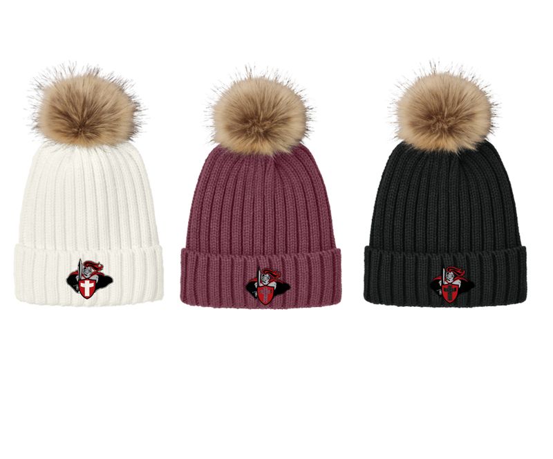 Port Authority® Faux Fur Pom Beanie