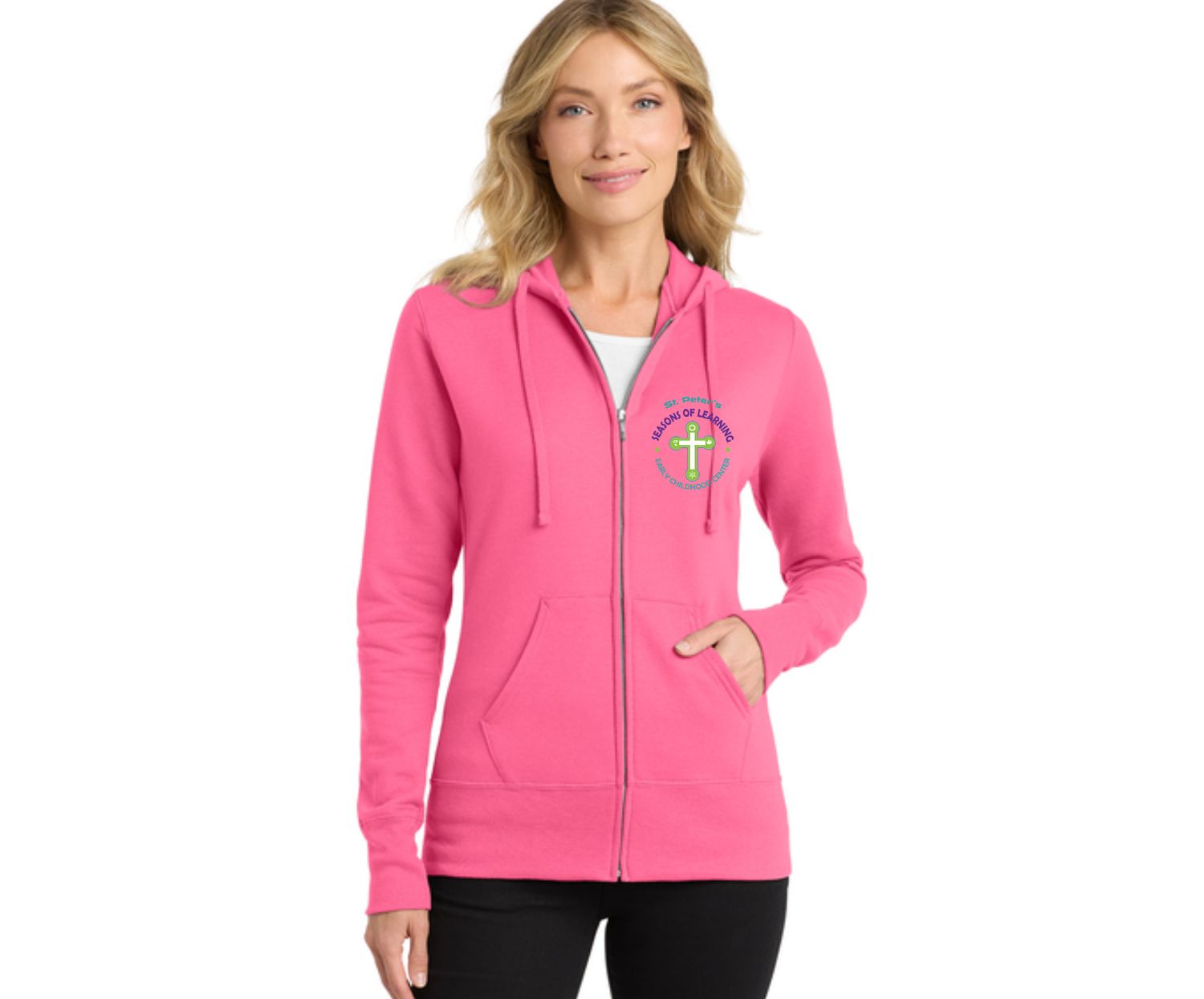 Women's Port & Co™ Women's Core Fleece Full-Zip Hooded Sweatshirt