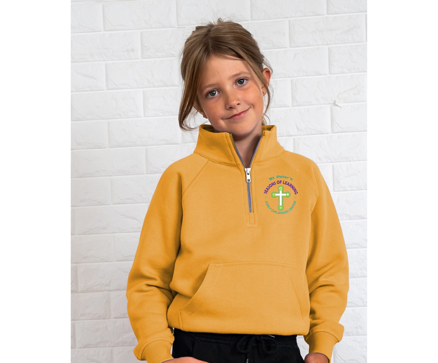 Youth Boxy Half Zip Fleece