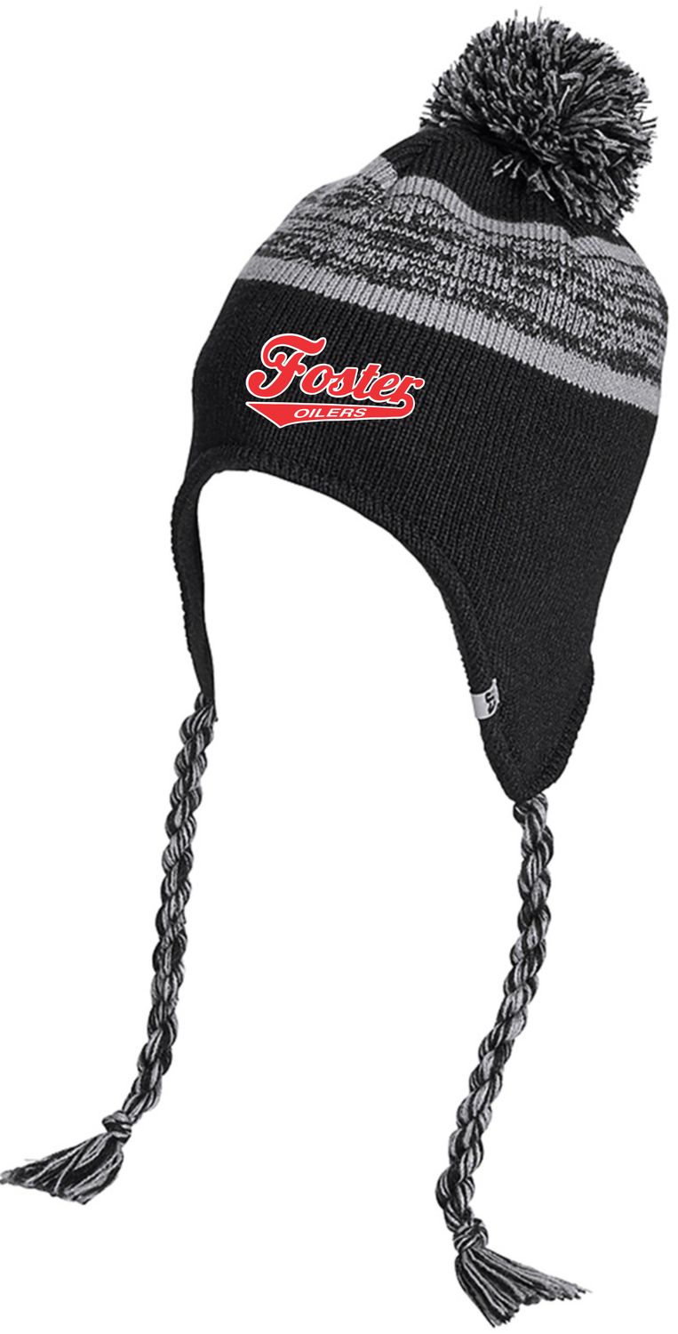 KNIT BEANIE HAT (EMBROIDERED)