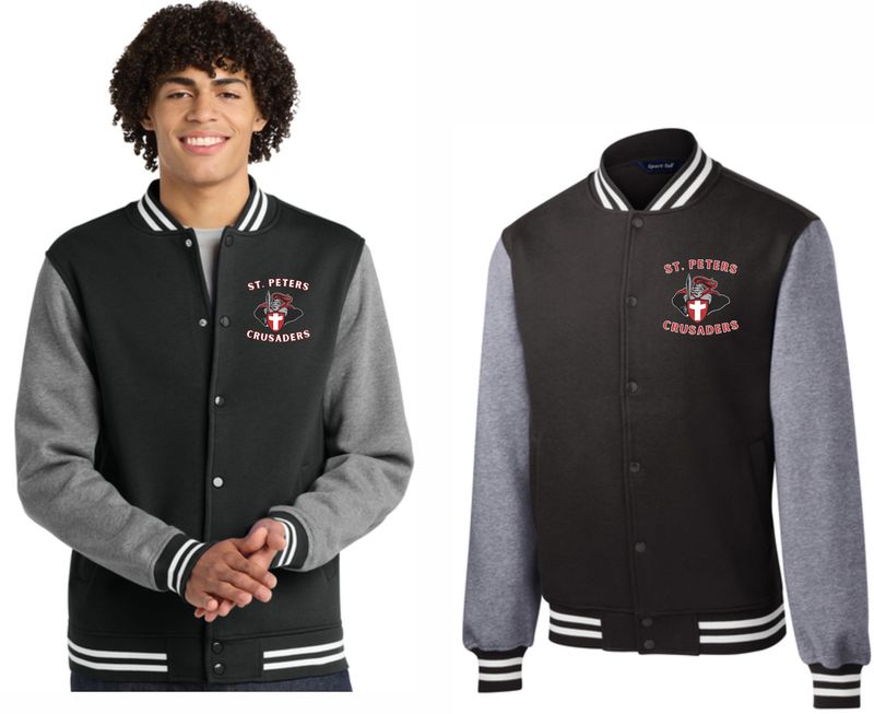 VARSITY FLEECE LETTERMAN JACKET - EMBROIDERED