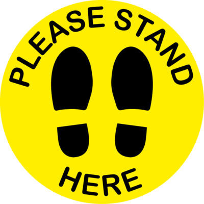Please Stand Here Floor Sticker Please Stand Here Floor Sticker