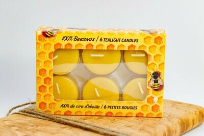Beeswax Candles - Tea Light 6-Pack