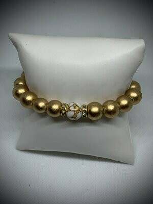The Amy Gold Wooden Bracelet