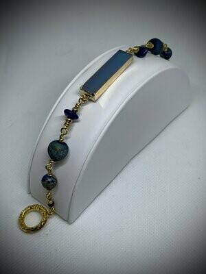 The Anna Blue Agate Bracelet