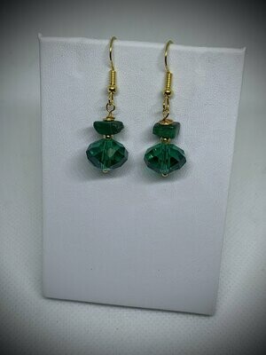 The Carrie Malachite Chip Earring