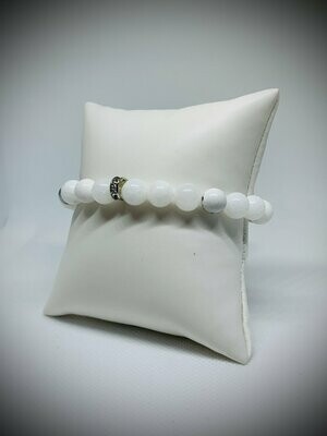 The Alexis Mother of Pearl and Howlite Stretch