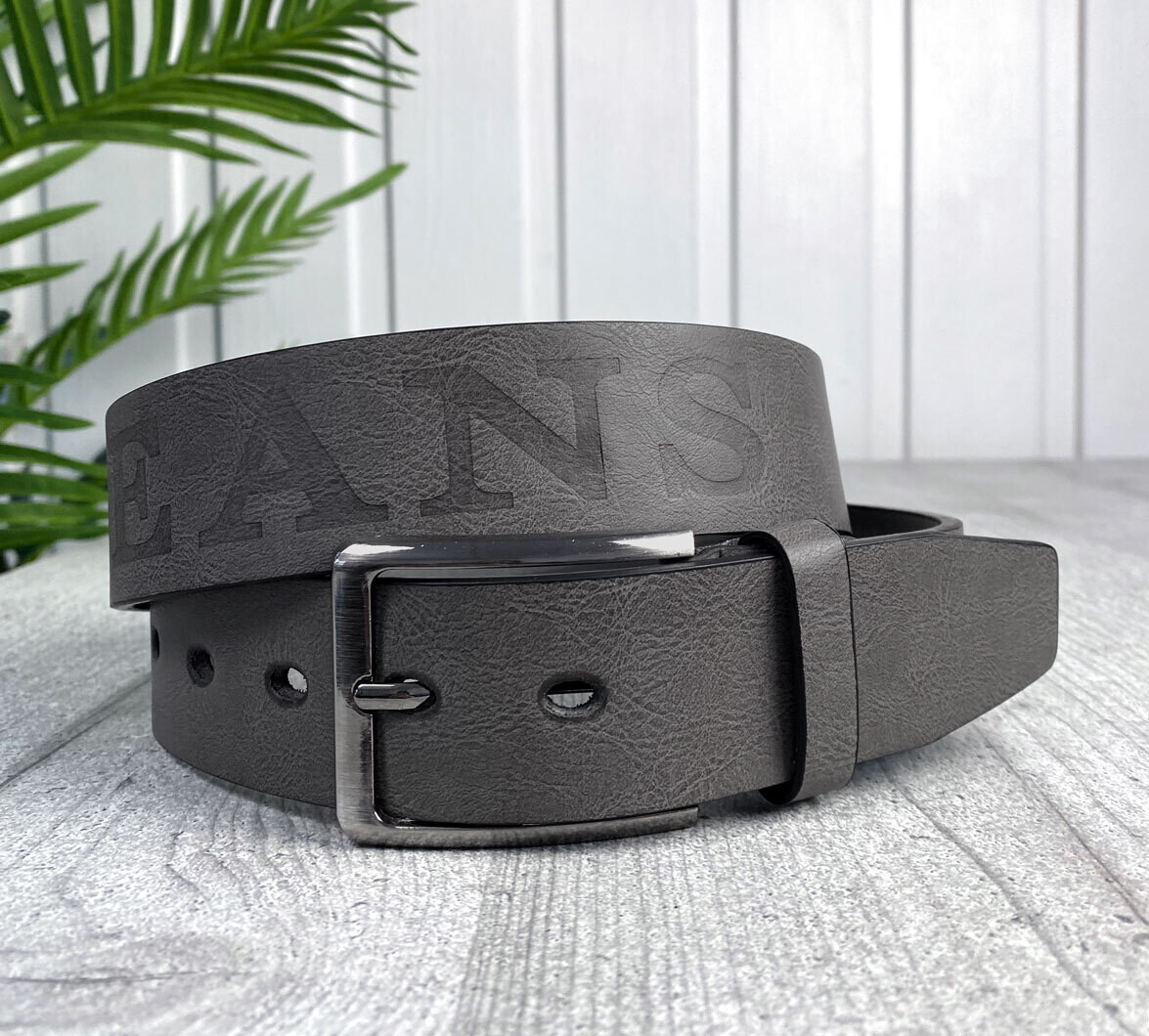 Nahkavyö "Jeans" - 110cm - Harmaa Nahkavyö "Jeans" - 110cm - Harmaa