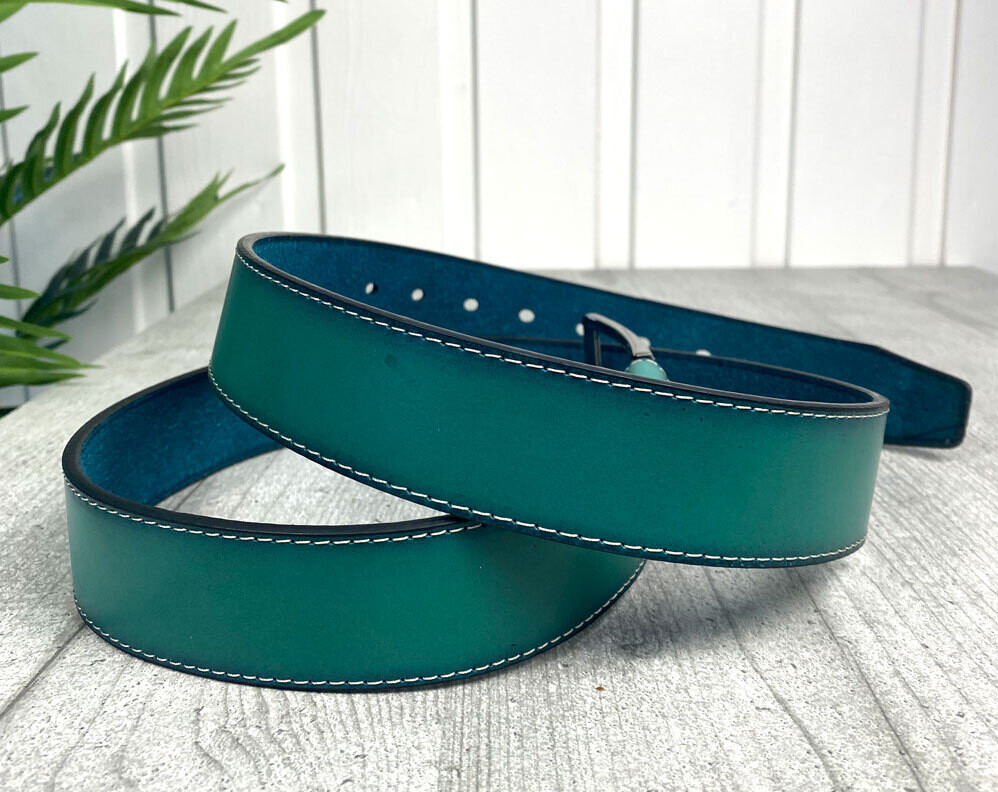 Tyylikäs nahkavyö - 110cm - Vihreä Tyylikäs nahkavyö - 110cm - Vihreä