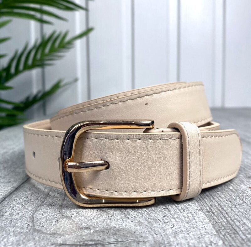 Nahkavyö - 115cm - Beige Nahkavyö - 115cm - Beige